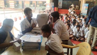 School children at screening